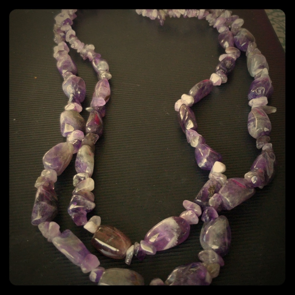Amethyst  double necklace